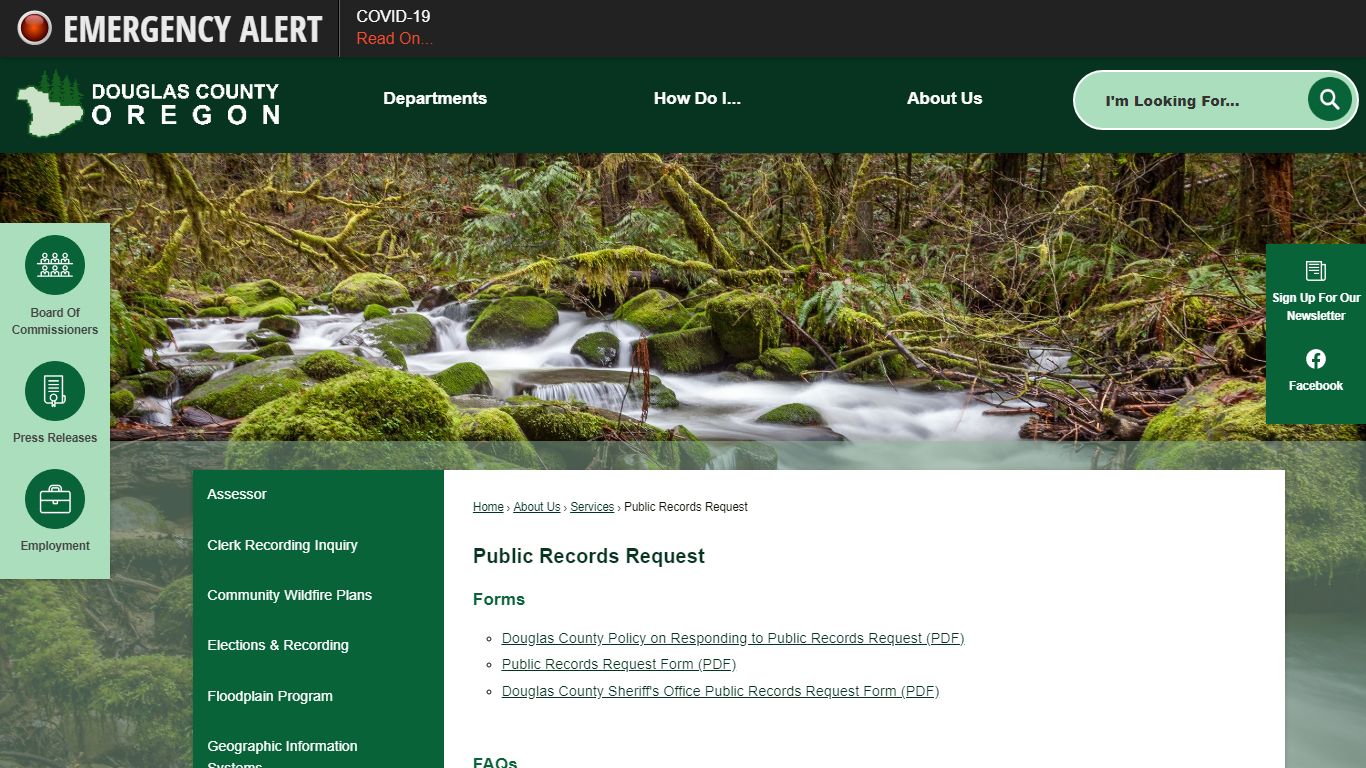 Public Records Request | Douglas County, OR